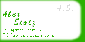 alex stolz business card